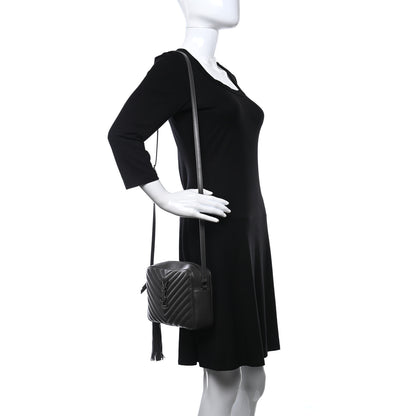 Saint Laurent Calfskin Matelasse Monogram Lou Camera Bag Asphalt 2 of 9