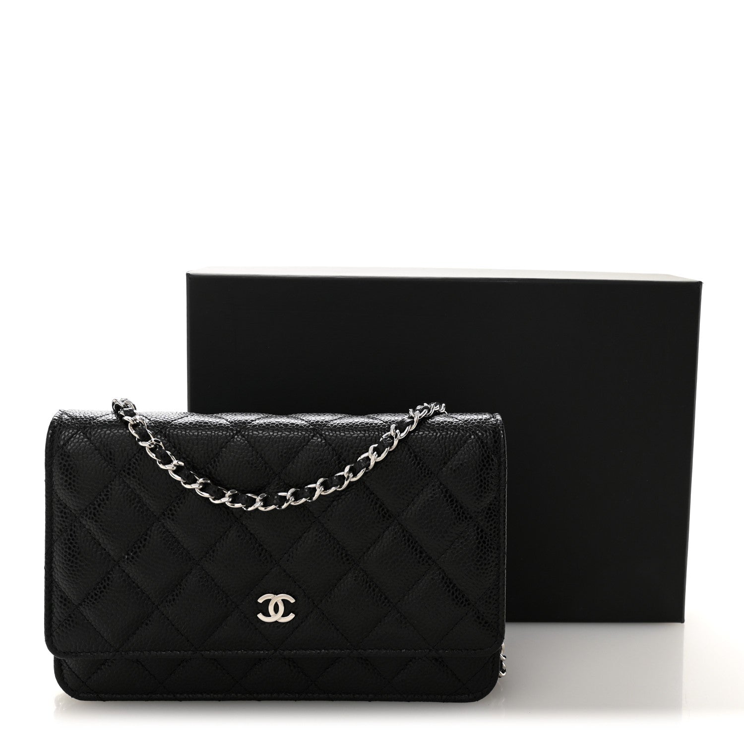 Chanel Caviar Quilted Wallet on Chain WOC Black 12 of 12