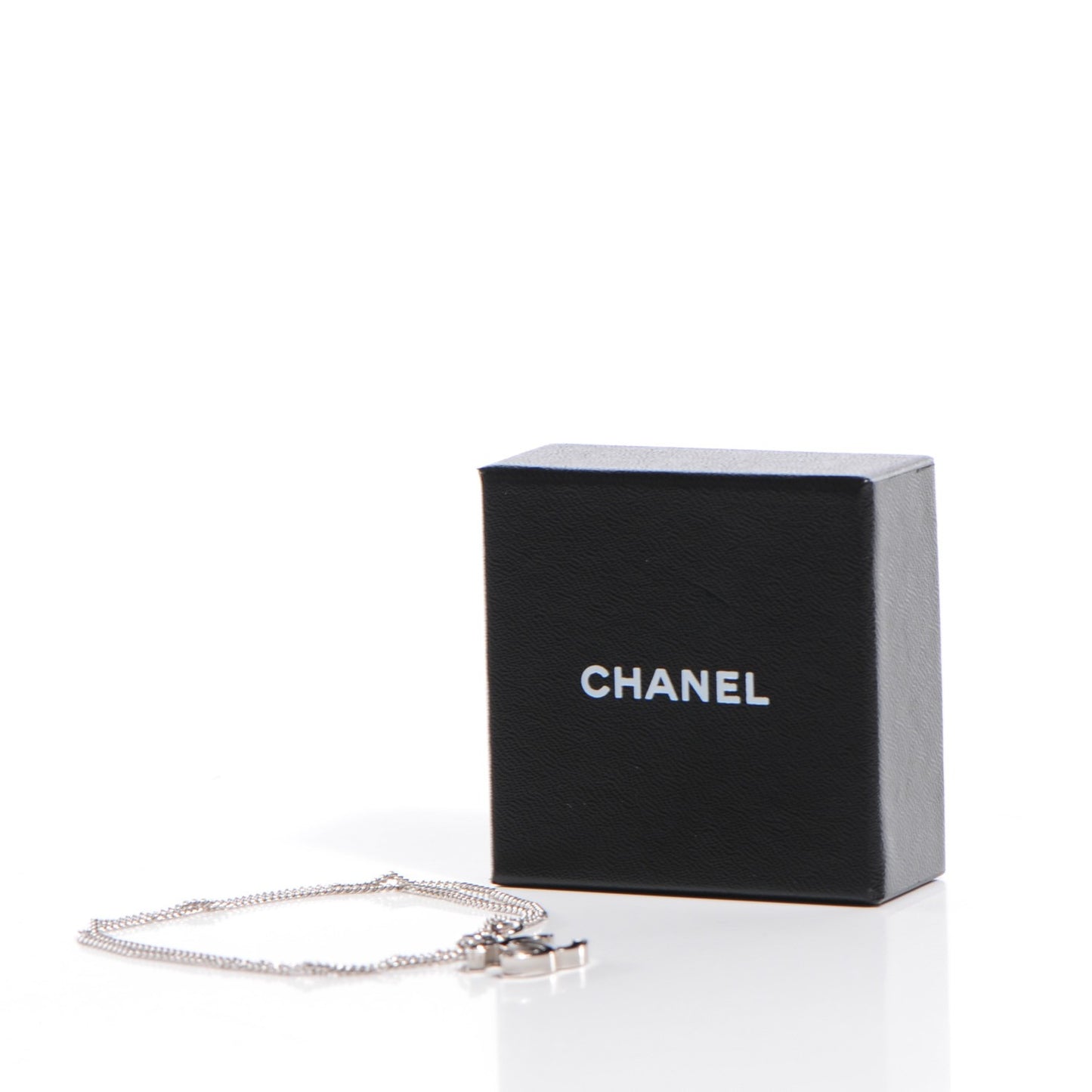 Enamel CC Necklace Black