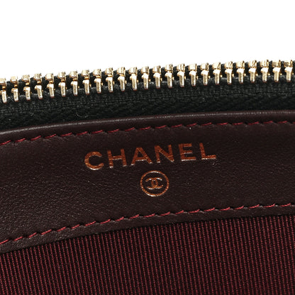 Chanel Lambskin Chevron Quilted Small Clutch With Chain Black 7 of 10