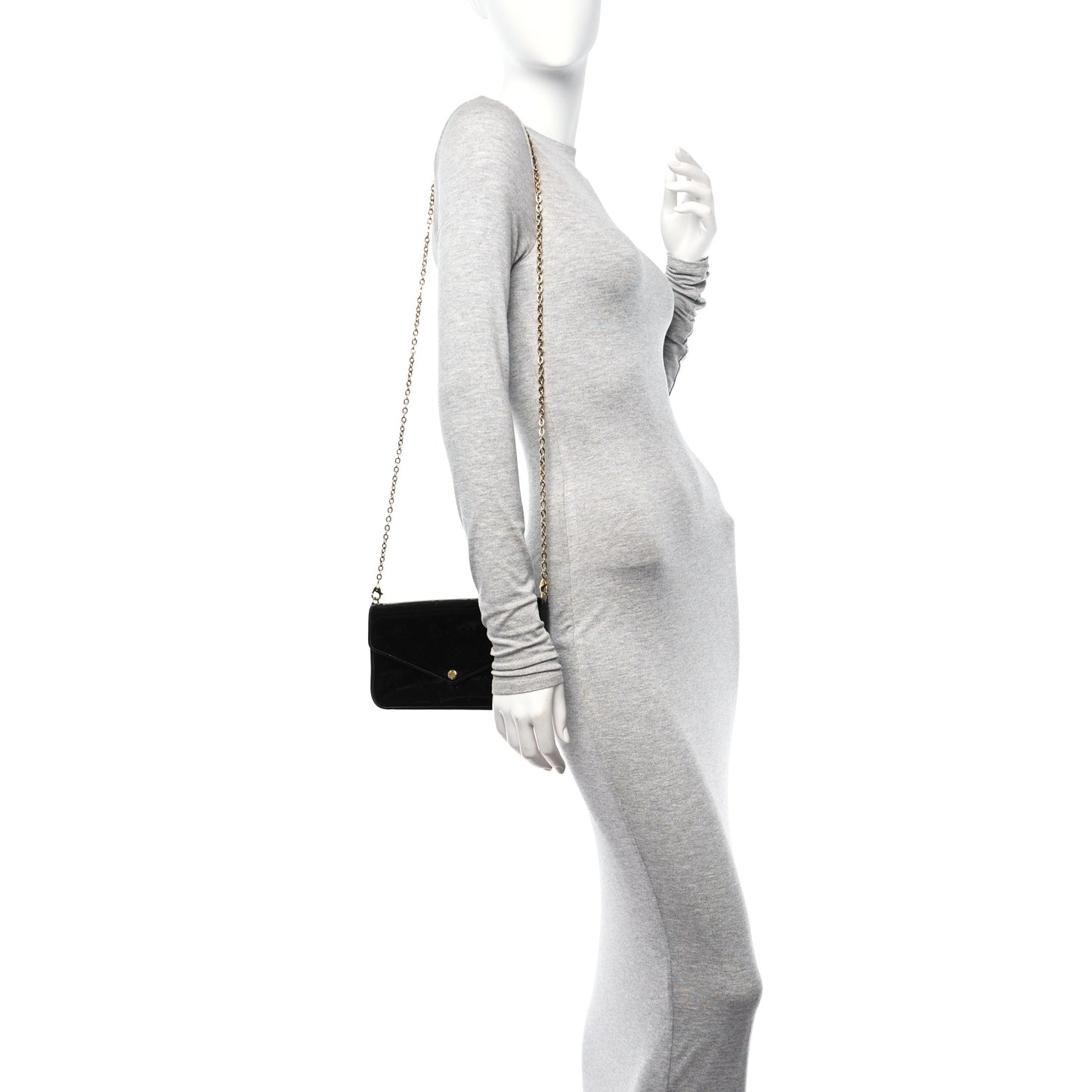 Vernis Pochette Felicie Chain Wallet Amarante