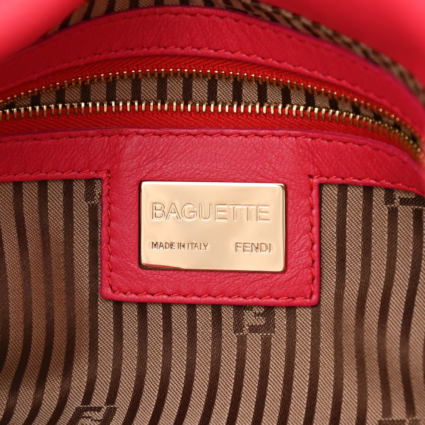 Vitello Enamel Baguette Pink