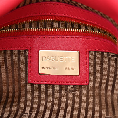 Fendi Vitello Enamel Baguette Pink 6 of 12