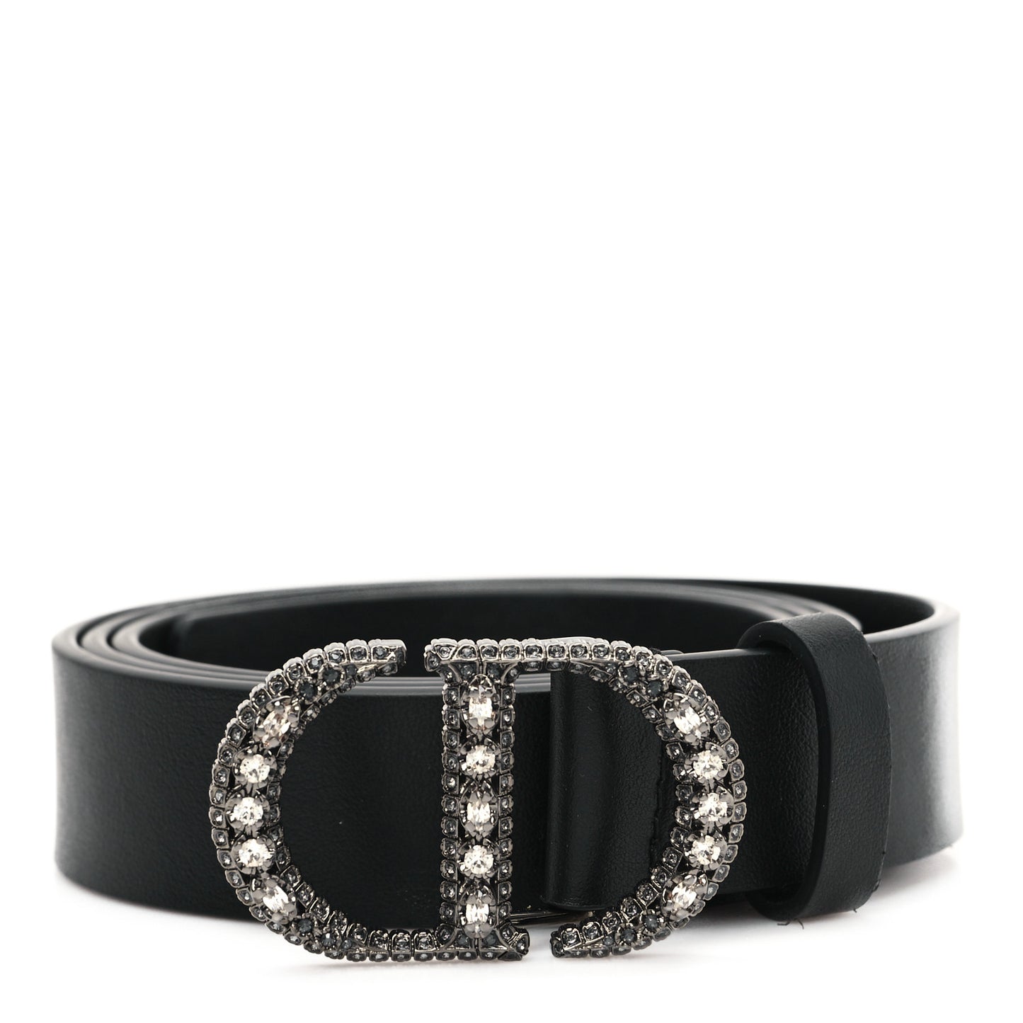 Calfskin Crystal CD Belt 90 36 Black