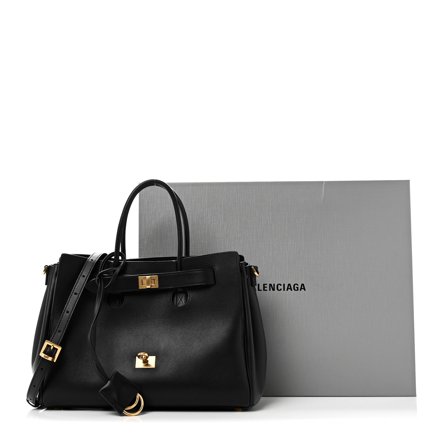 Balenciaga Smooth Calfskin Small Bel Air Carry All Bag Black 10 of 10