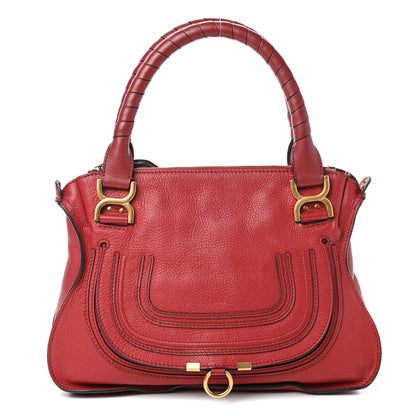 Chloe Calfskin Medium Marcie Satchel Peony Red 1 of 11