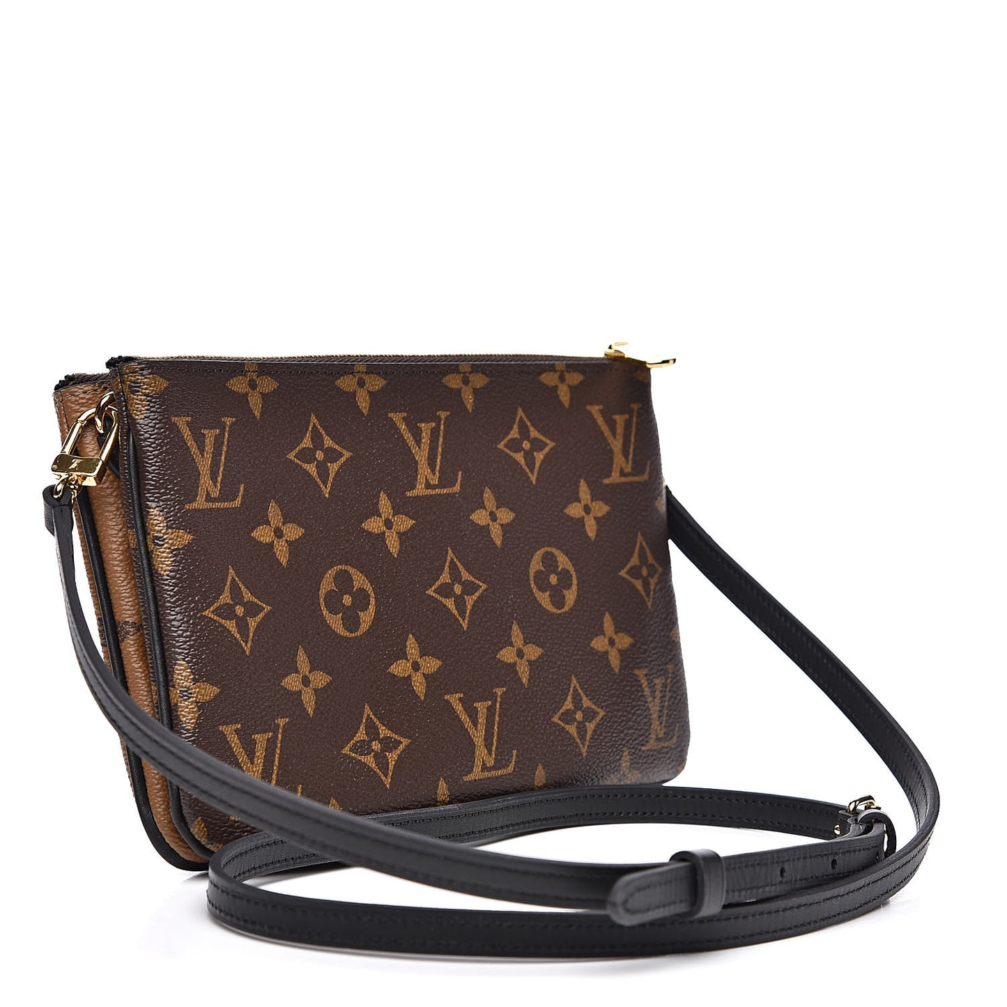 Reverse Monogram Giant Double Zip Pochette