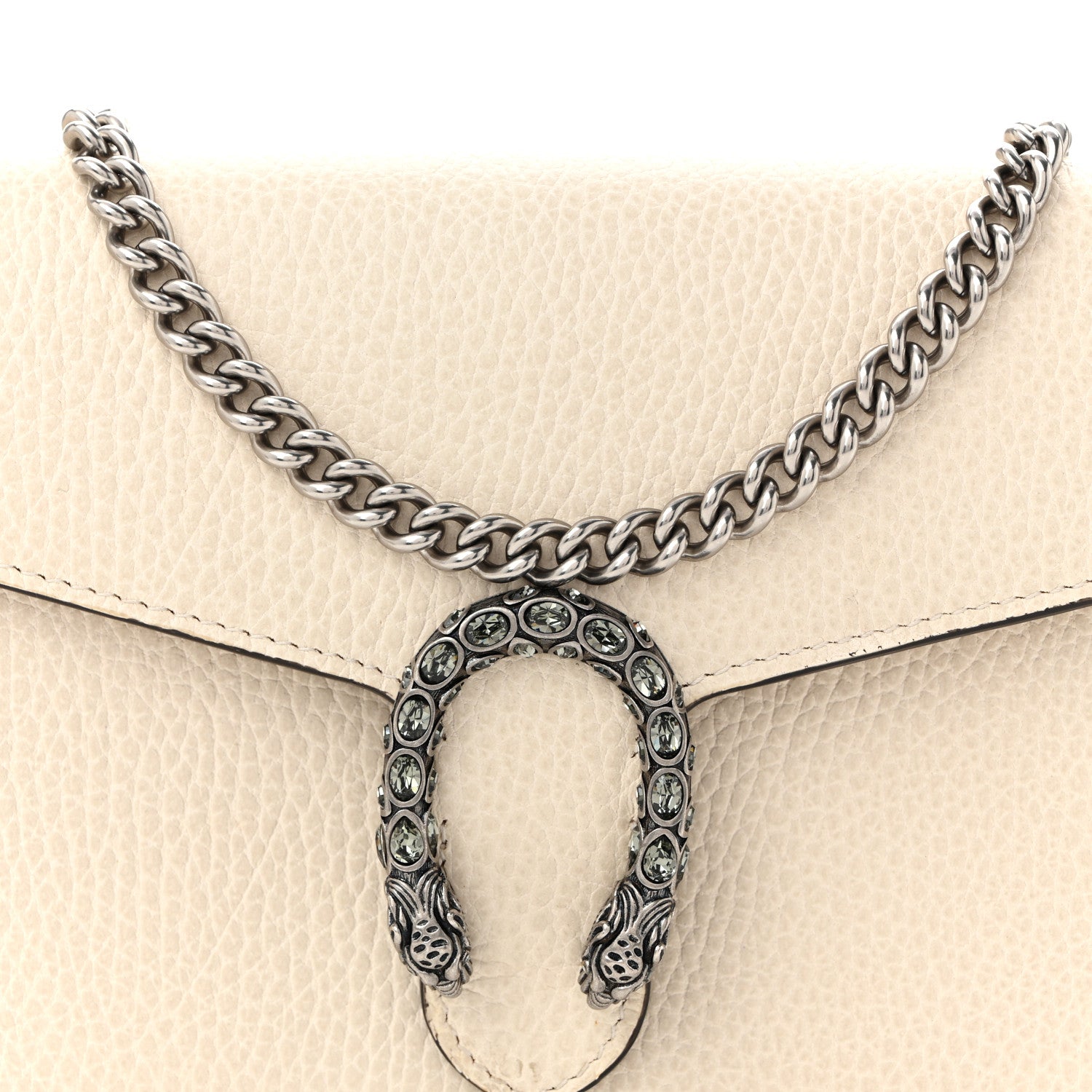 Gucci Dollar Calfskin Mini Dionysus Chain Wallet Mystic White 8 of 11