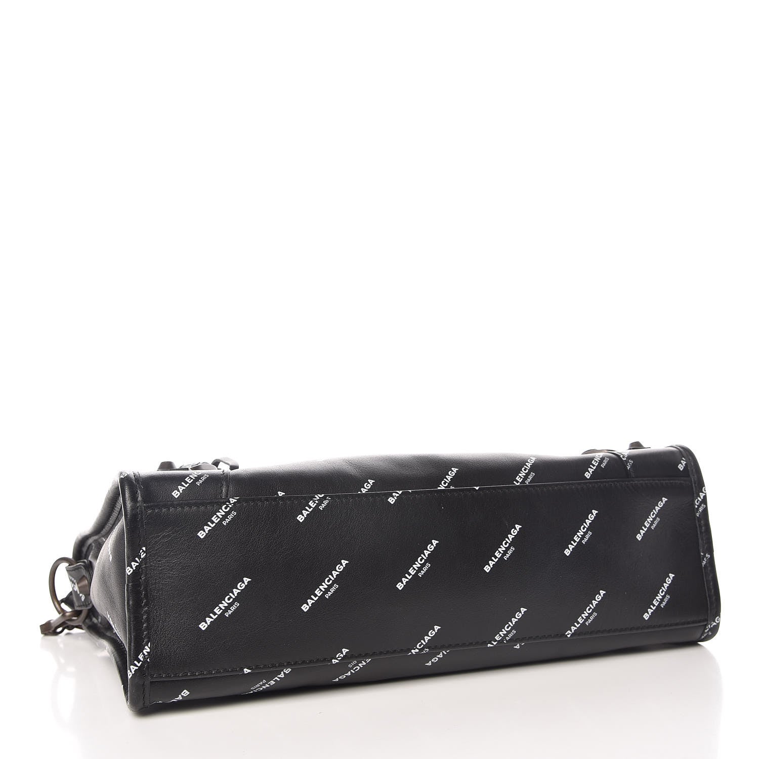 Balenciaga Veau Allover Logo Classic Hardware S City Black White 5 of 11