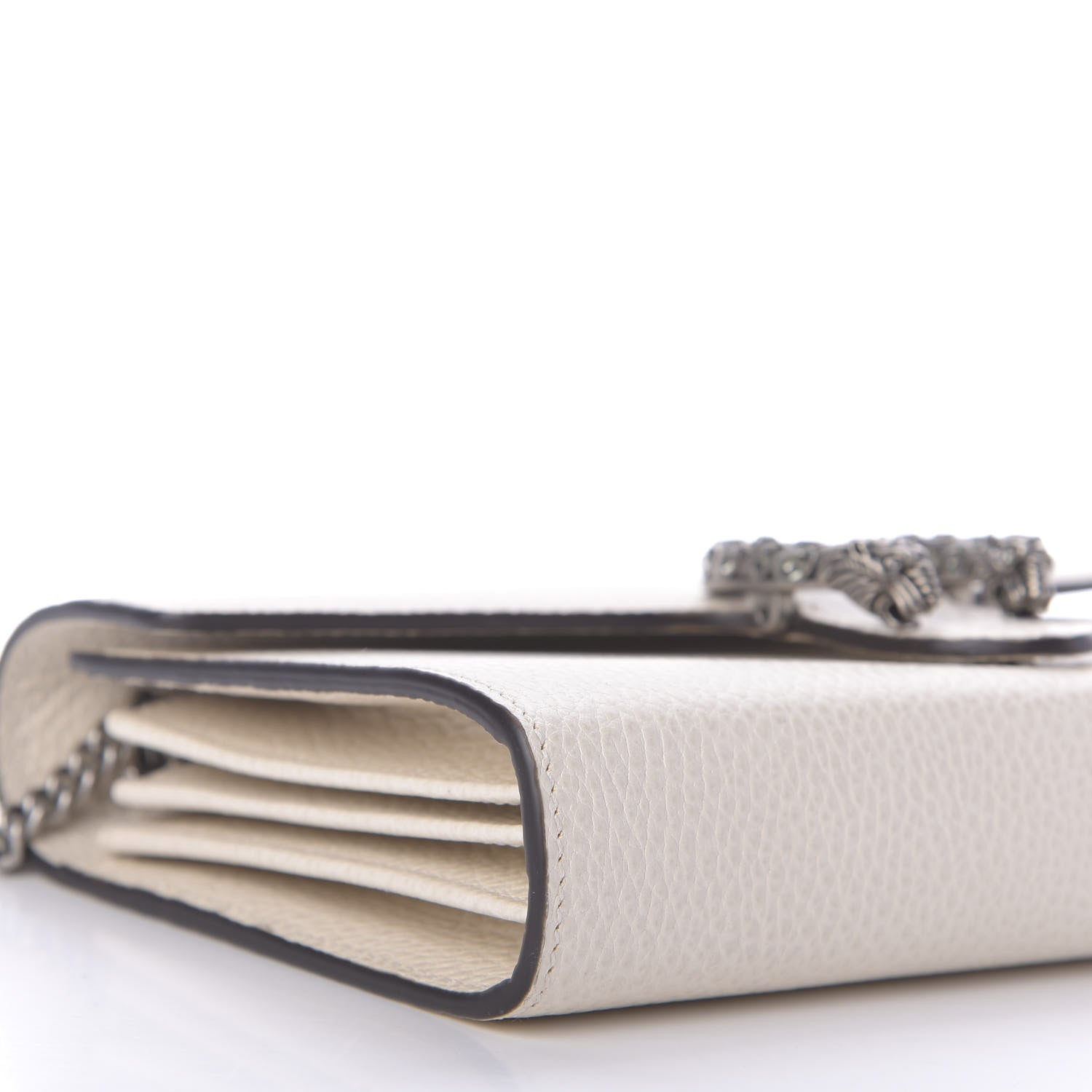 Gucci Dollar Calfskin Mini Dionysus Chain Wallet Mystic White 6 of 9