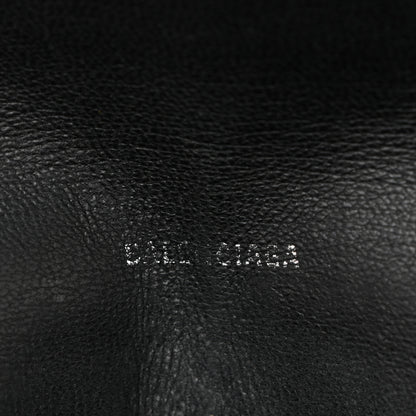 Balenciaga Pebbled Calfskin Logo Everyday Flap Chain Wallet Black 6 of 12