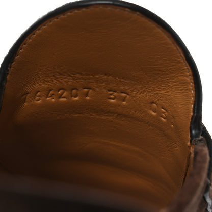 Gucci Suede Horsebit Platform Mules 37 Washed Brown 10 of 15
