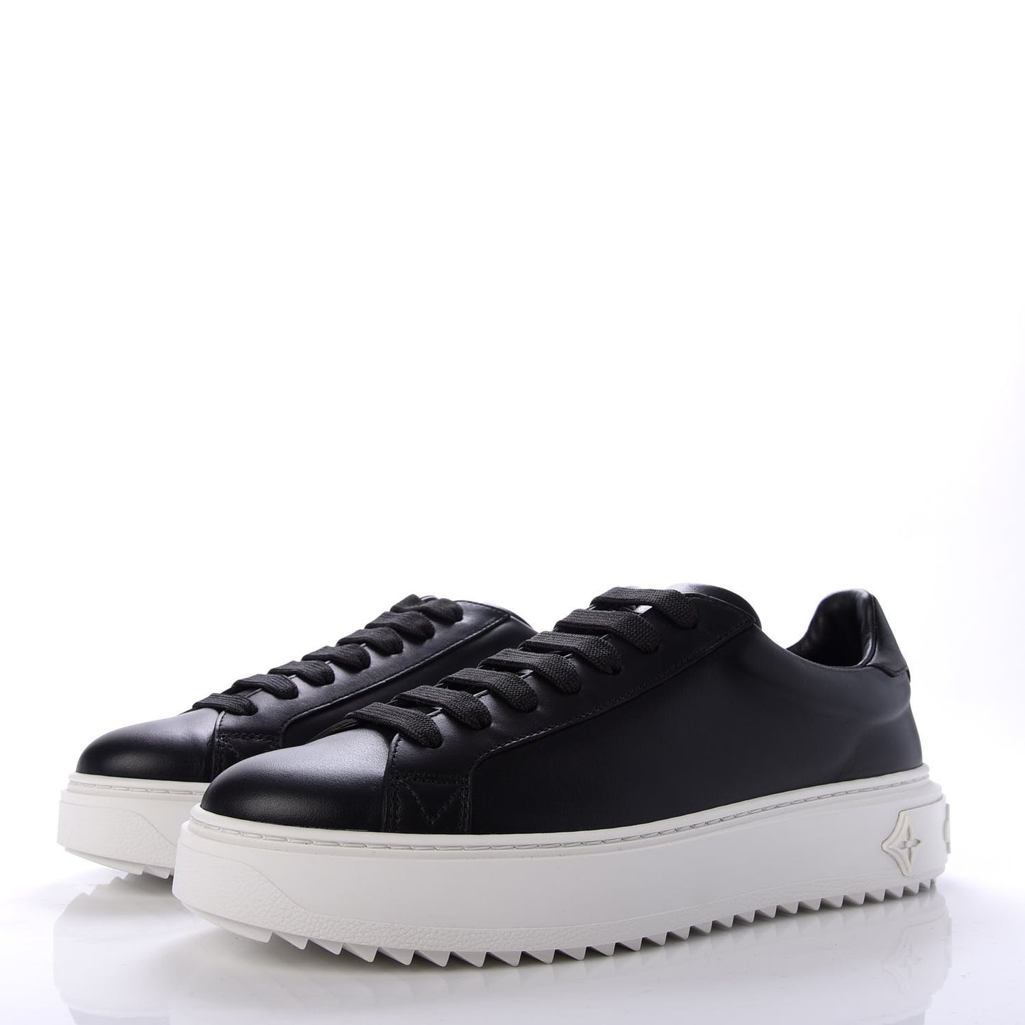 Calfskin Time Out Sneakers 37.5 Black