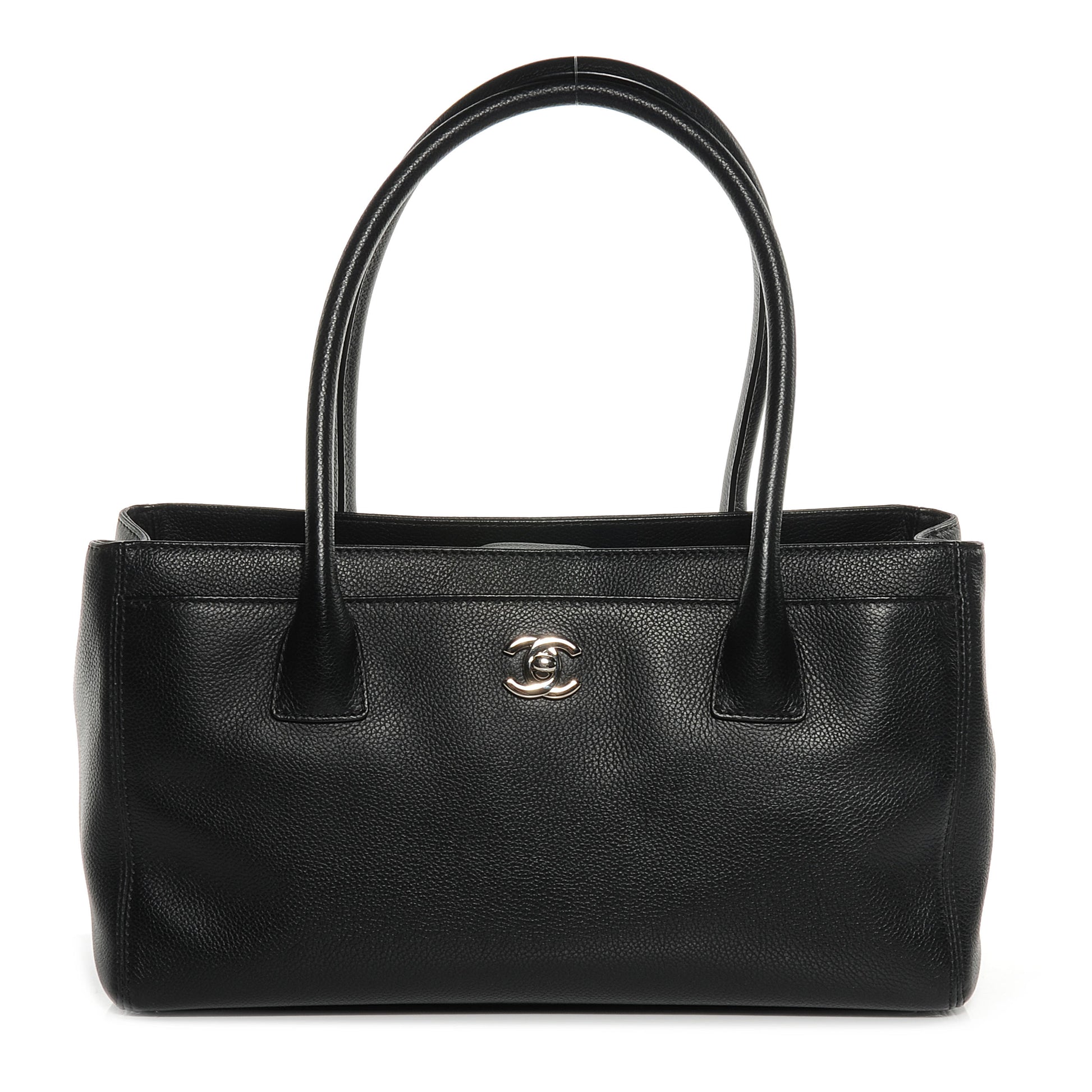 Chanel Calfskin Small Cerf Shopper Tote Black 1 of 8
