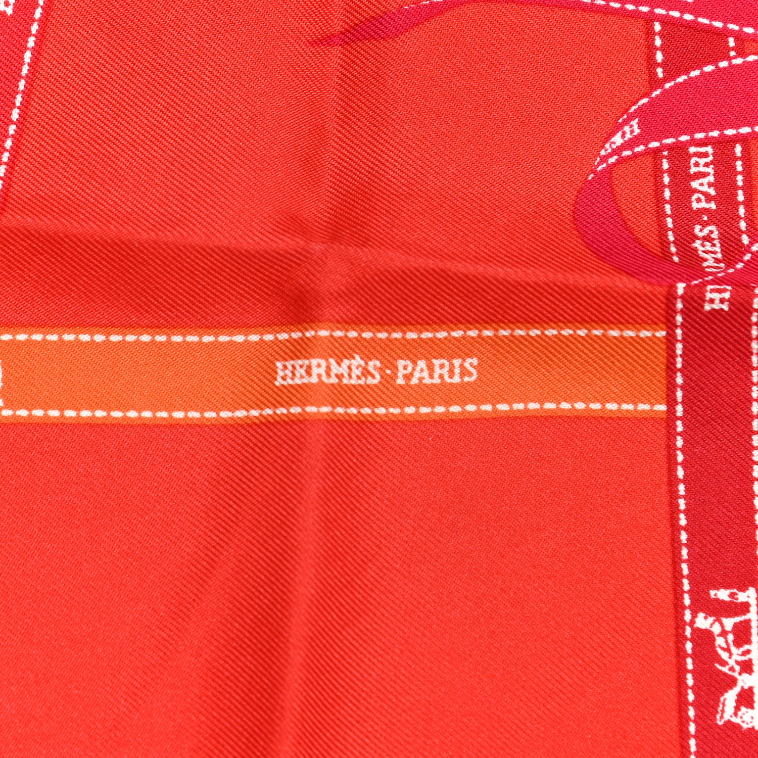 Hermes Silk Bolduc Pocket Square Scarf 2 of 4