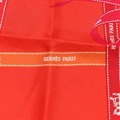 Hermes Silk Bolduc Pocket Square Scarf 2 of 4