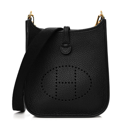 Hermes Taurillon Clemence Evelyne TPM Black 1 of 11