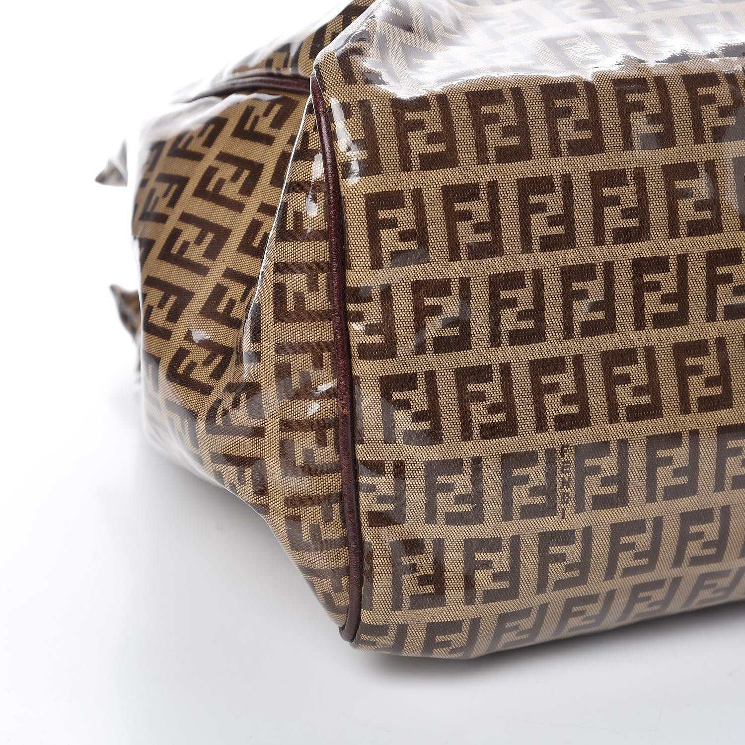 Fendi Vinyl Zucchino Tote Tobacco 11 of 13