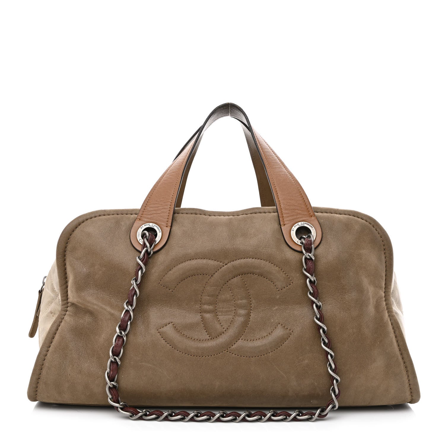 Chanel Iridescent Calfskin In The Mix Bowler Brown 1 of 12