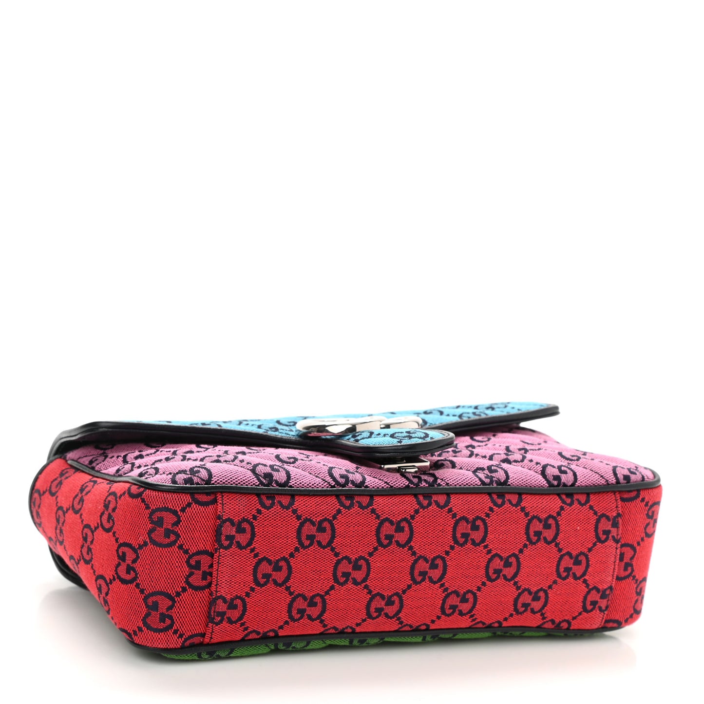 Monogram Multicolor Matelasse Diagonal Small GG Marmont Shoulder Bag Light Blue Pink Blue Green Red
