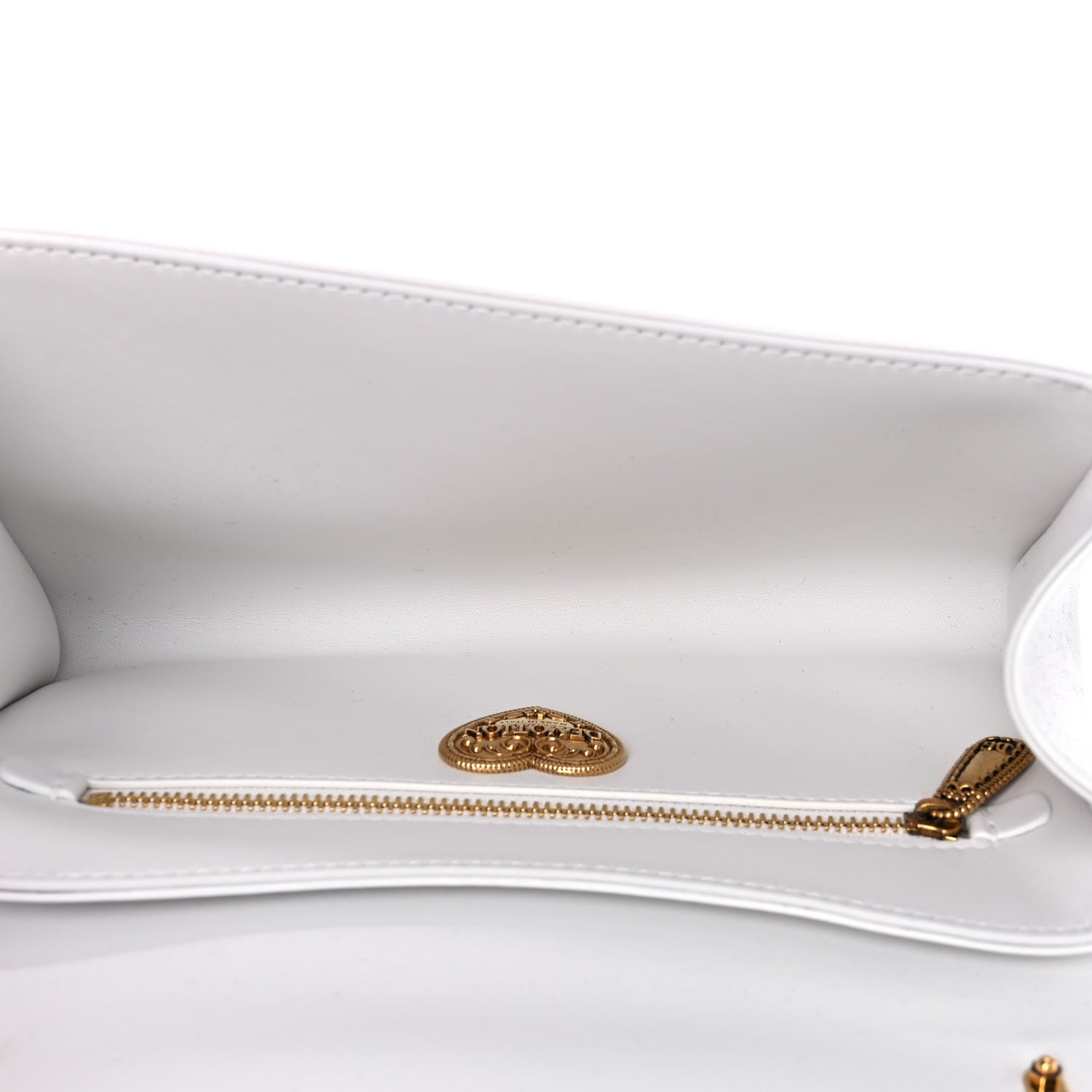Dolce & Gabbana Calfskin Medium Devotion Crossbody Bag White 5 of 10