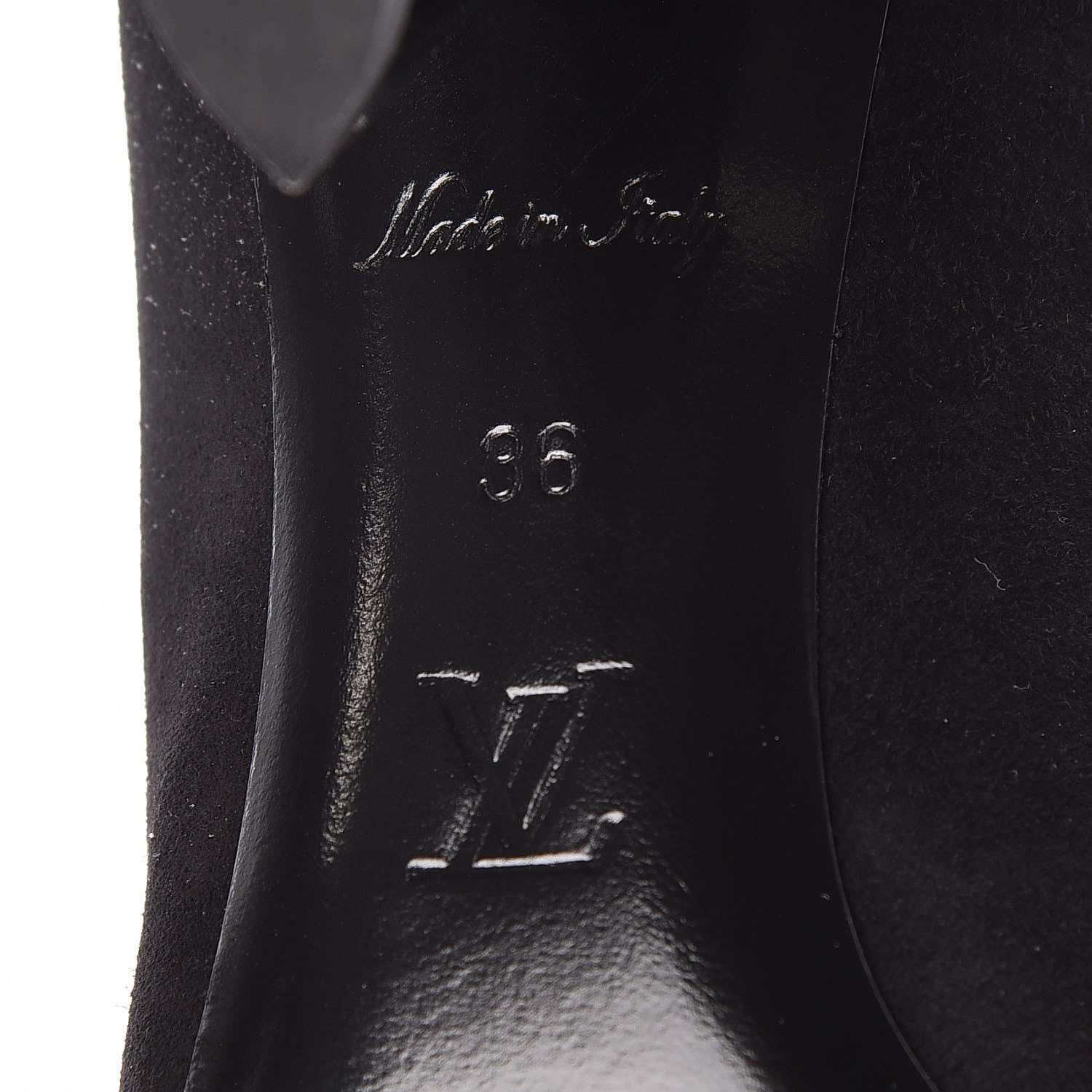 Louis Vuitton Suede Monogram Uniformes Cap Toe Chelsea 80mm Ankle Boots 36 Black 6 of 11