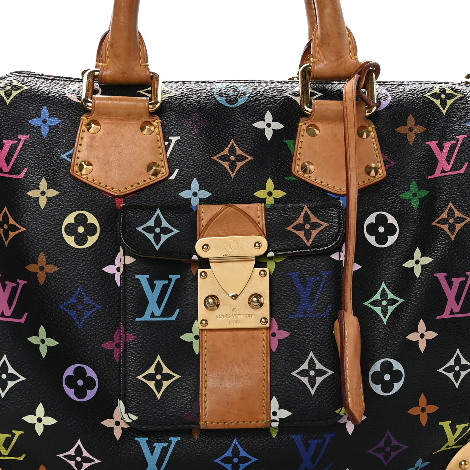 Louis Vuitton LOUIS VUITTON Monogram Multicolor Speedy 30 Black 7 of 15