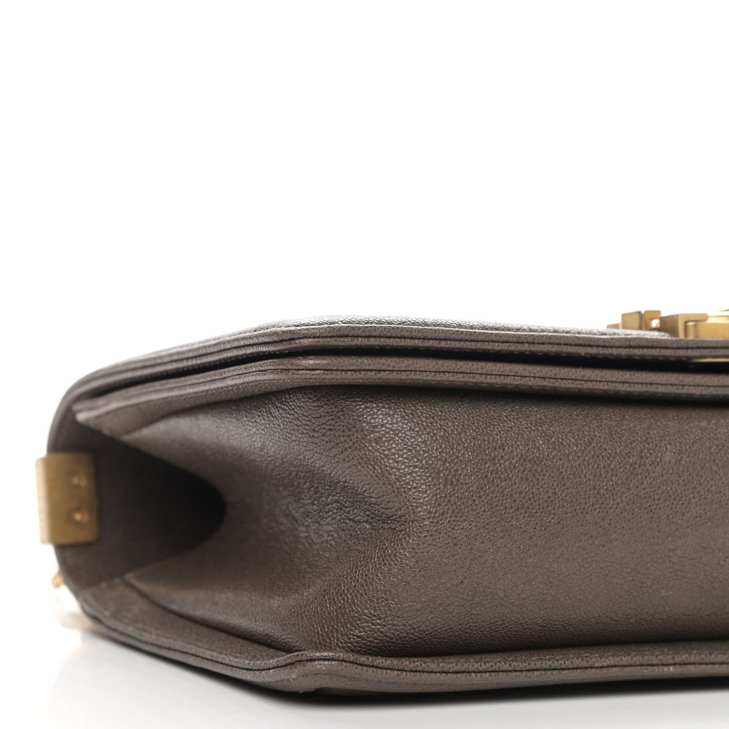 Caviar Quilted Medium Boy Flap Khaki