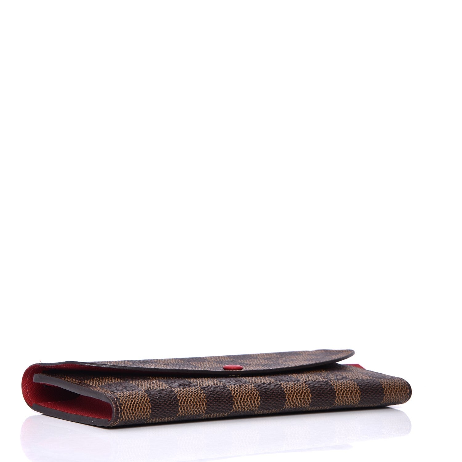 Louis Vuitton Damier Ebene Emilie Wallet Red 4 of 8