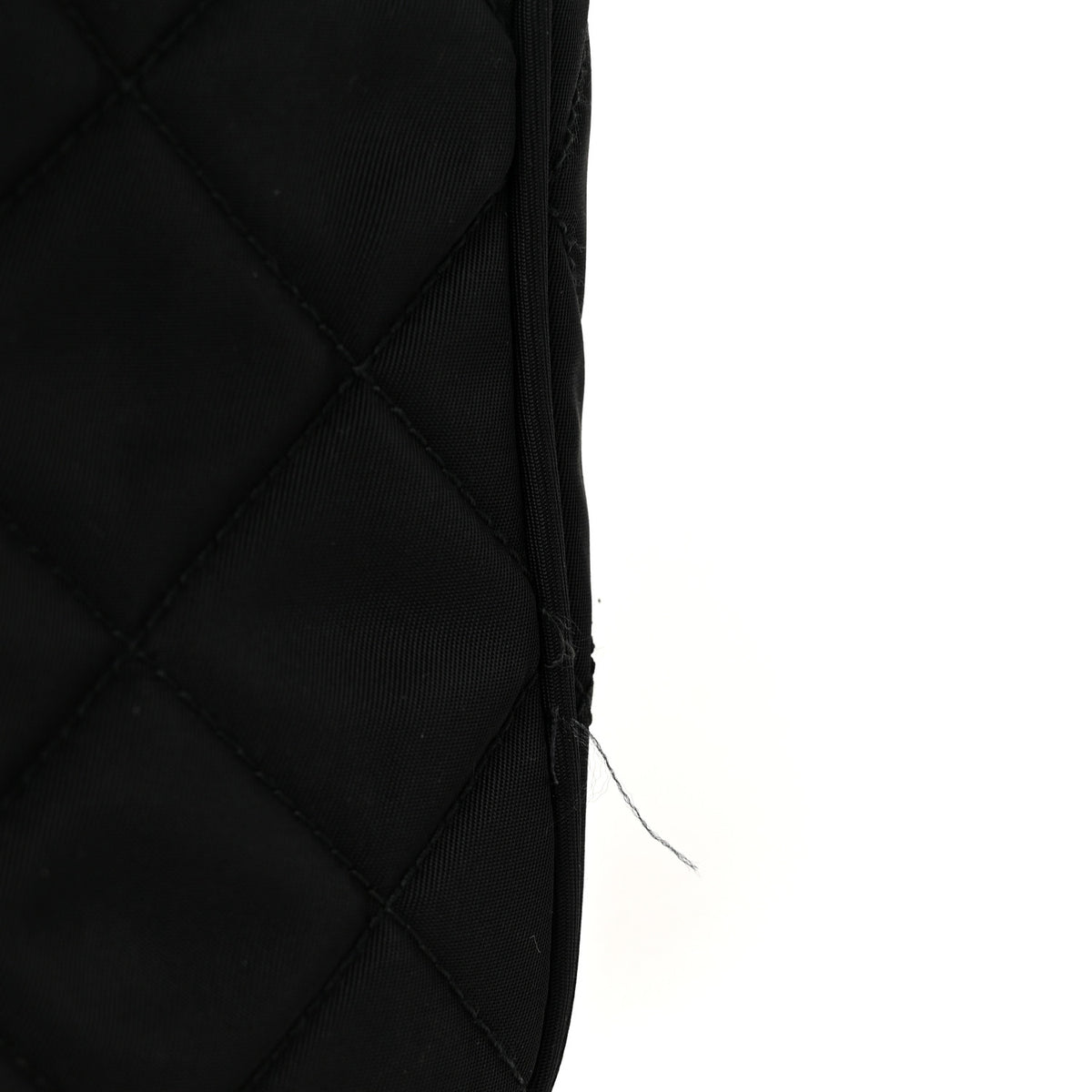 Prada Tessuto Nylon Stitched Shoulder Bag Black 13 of 13