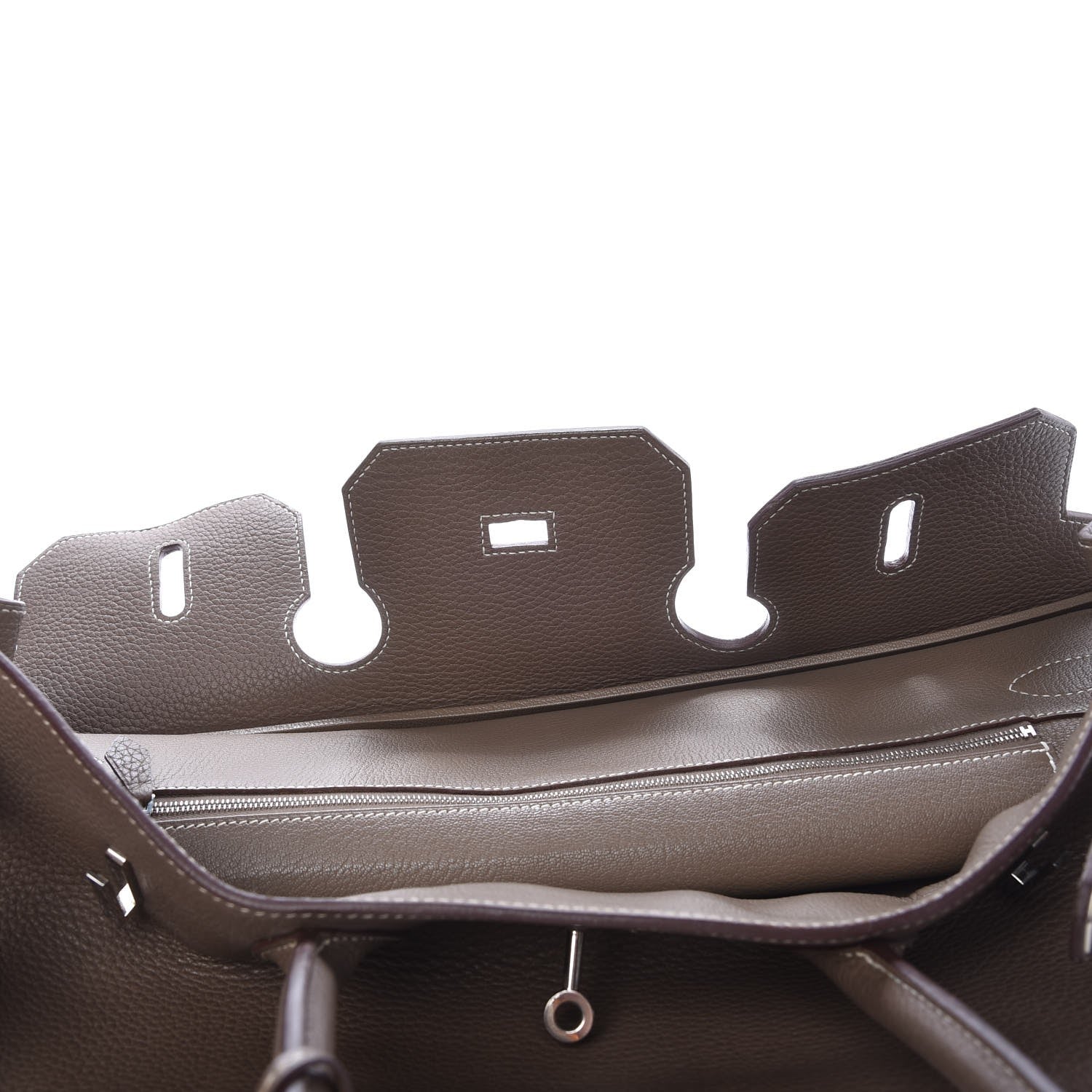 Hermes Taurillon Clemence JPG Shoulder Birkin II 42 Etoupe 17 of 37