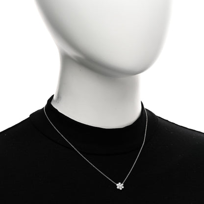 Tiffany Platinum Diamond Small Enchant Flower Pendant Necklace 2 of 5