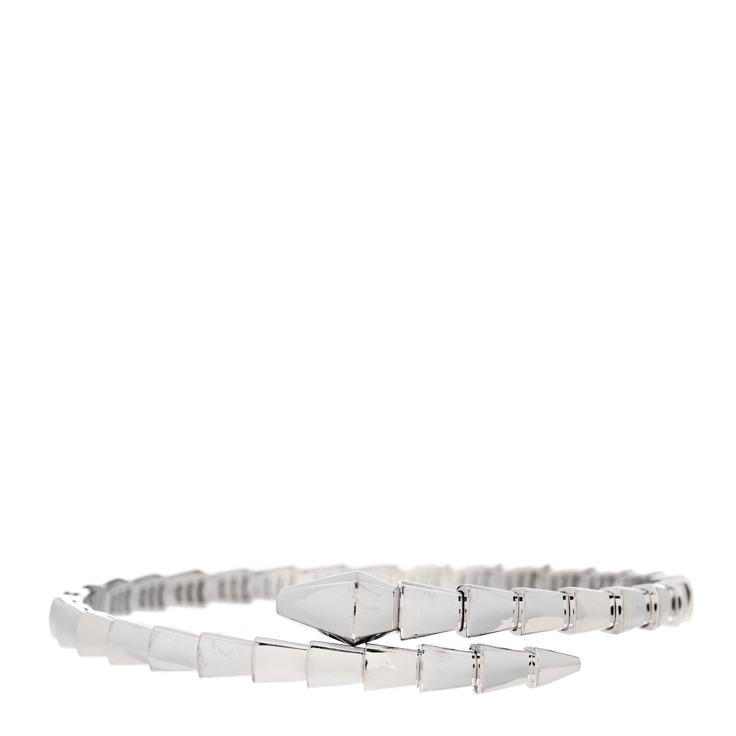Bulgari 18K White Gold Serpenti Viper Bracelet M 1 of 6