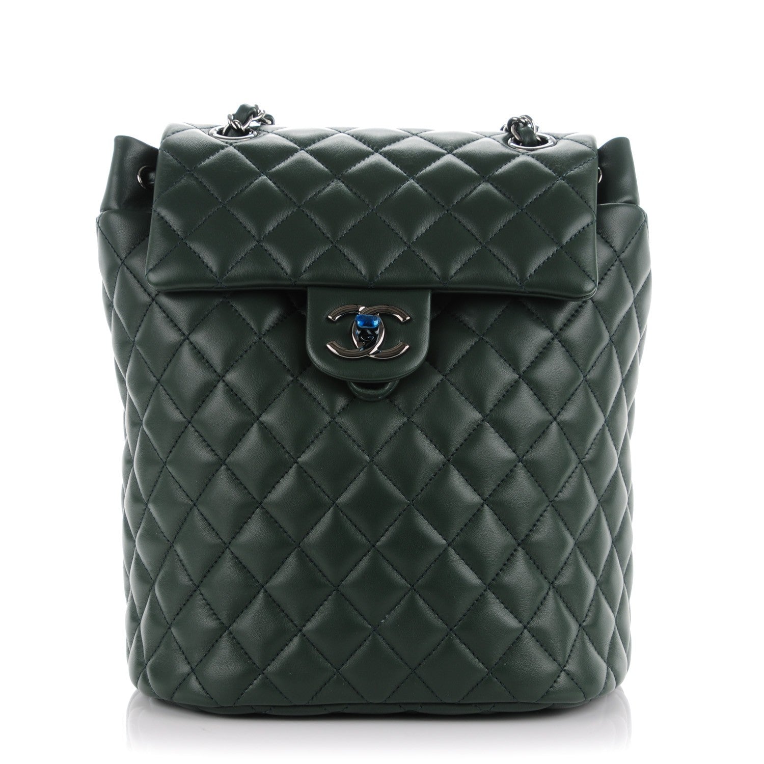 Chanel Lambskin Quilted Small Urban Spirit Backpack Dark Green 1 of 8