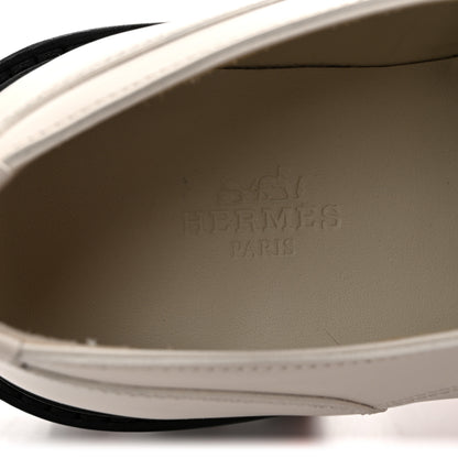 Hermes Glossed Calfskin First Derby 36.5 Beige Glaise 8 of 12