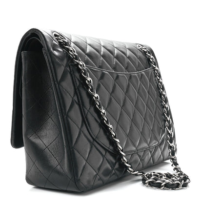 Chanel Lambskin Quilted Maxi Double Flap Black 3 of 12