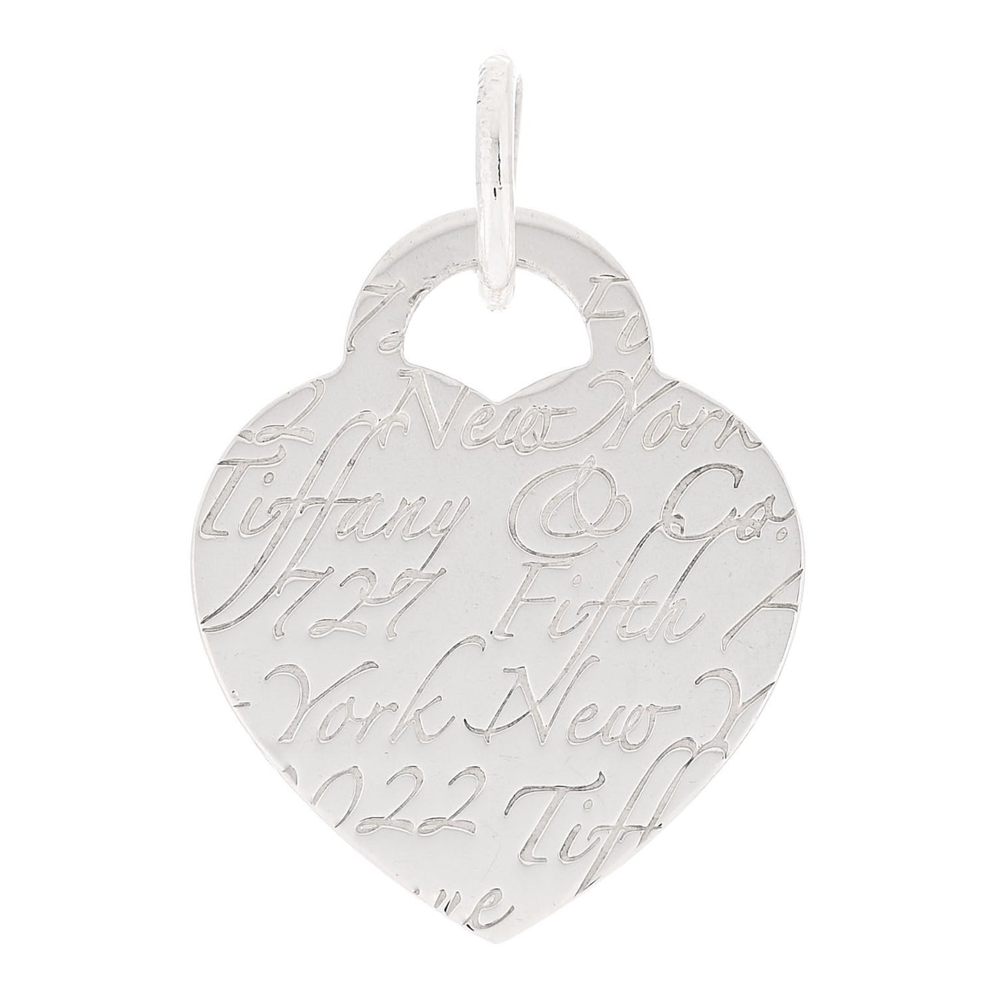 Sterling Silver Notes Heart Tag Charm