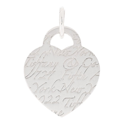 Tiffany Sterling Silver Notes Heart Tag Charm 1 of 3