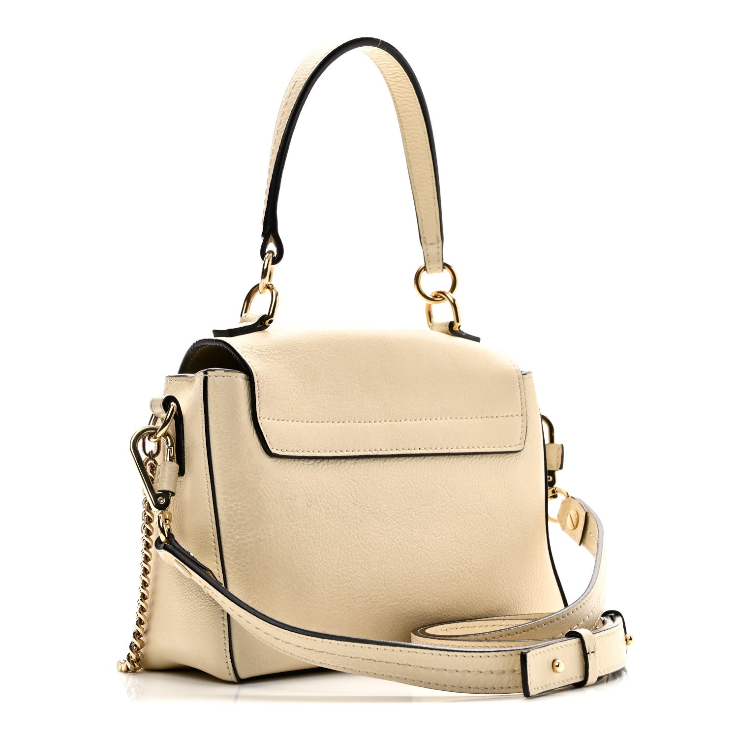 Chloe Calfskin Mini Faye Day Shoulder Bag Off White 1780358