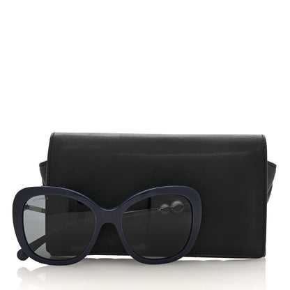 Chanel Acetate Butterfly Winter Pearl Sunglasses 5339-H Navy 8 of 8