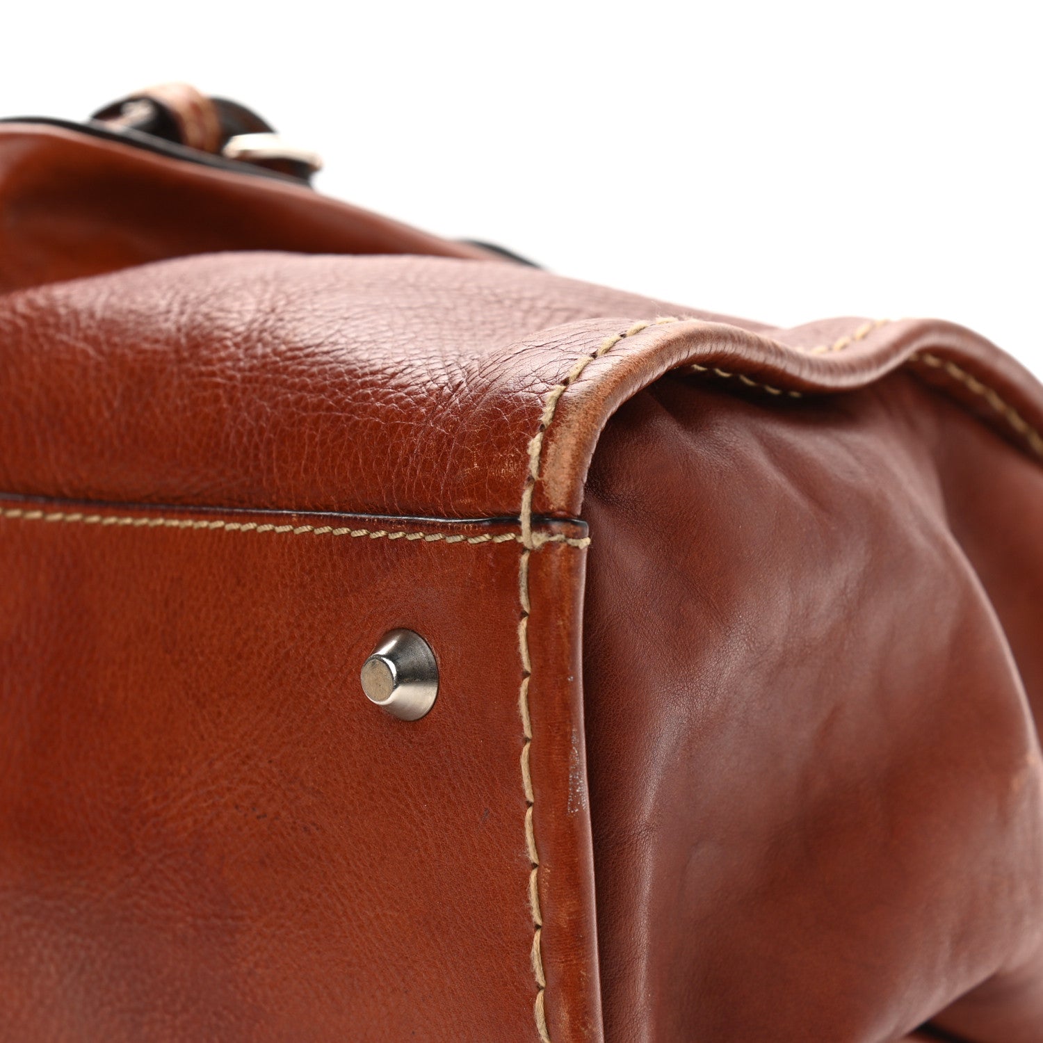 Chloe Calfskin Edith Satchel Ecureil Brown 7 of 17