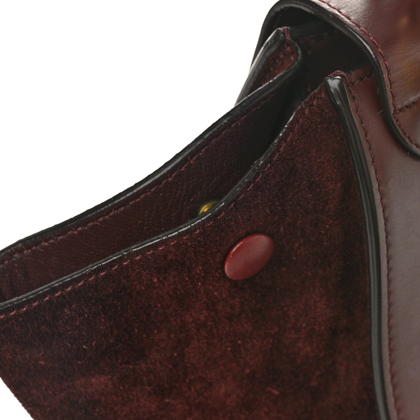 Smooth Calfskin Suede Medium Trapeze Burgundy