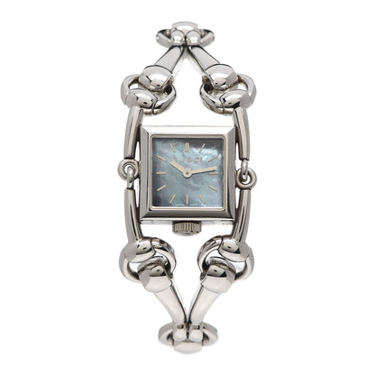 Gucci Stainless Steel Blue Mother of Pearl 20mm Signoria Quartz Watch 1 of 5