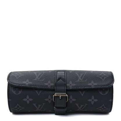 Louis Vuitton Monogram Eclipse 3 Watch Travel Case 1 of 8