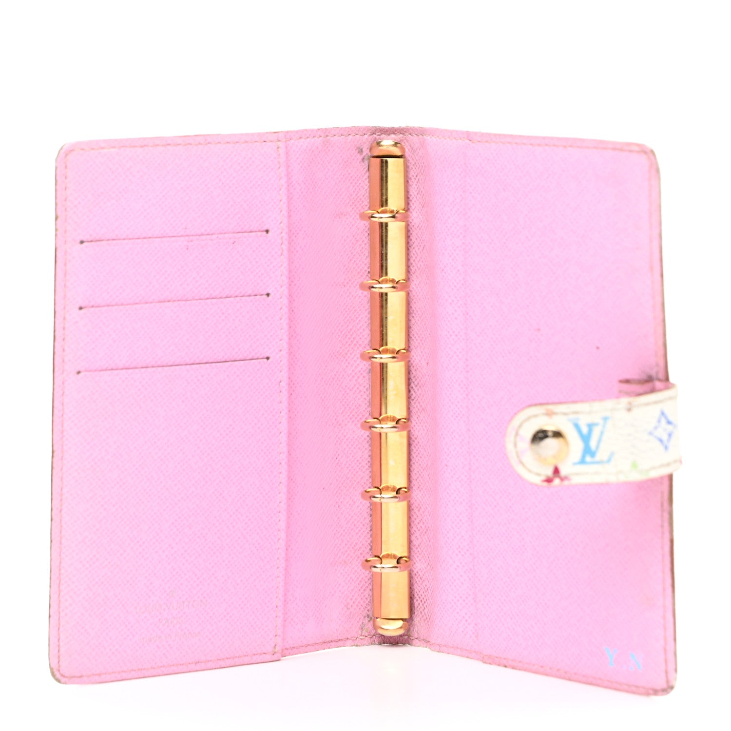 Louis Vuitton Monogram Multicolor Small Ring Agenda Cover White Litchi 5 of 12