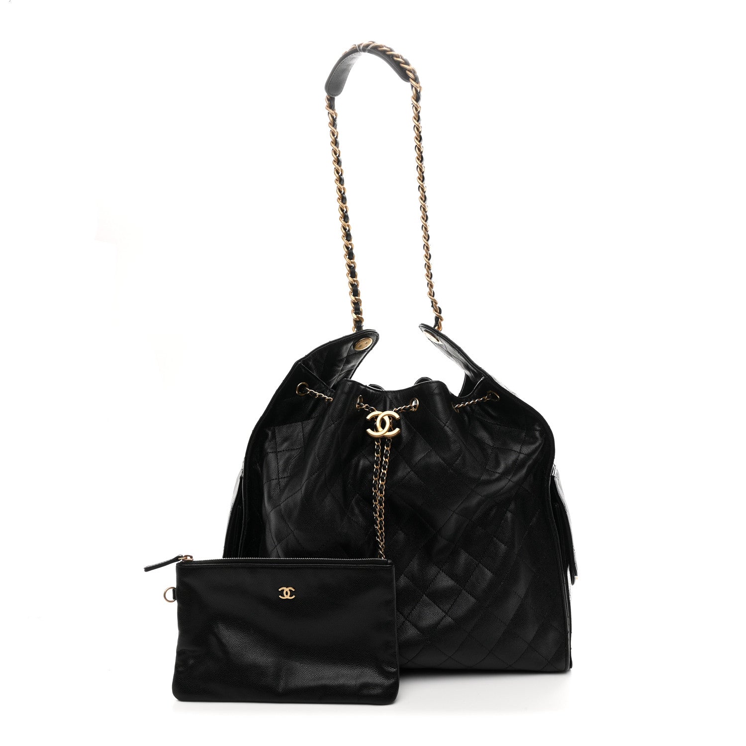 Chanel Caviar Quilted Large Chanel 25 Handbag Black 3 of 12