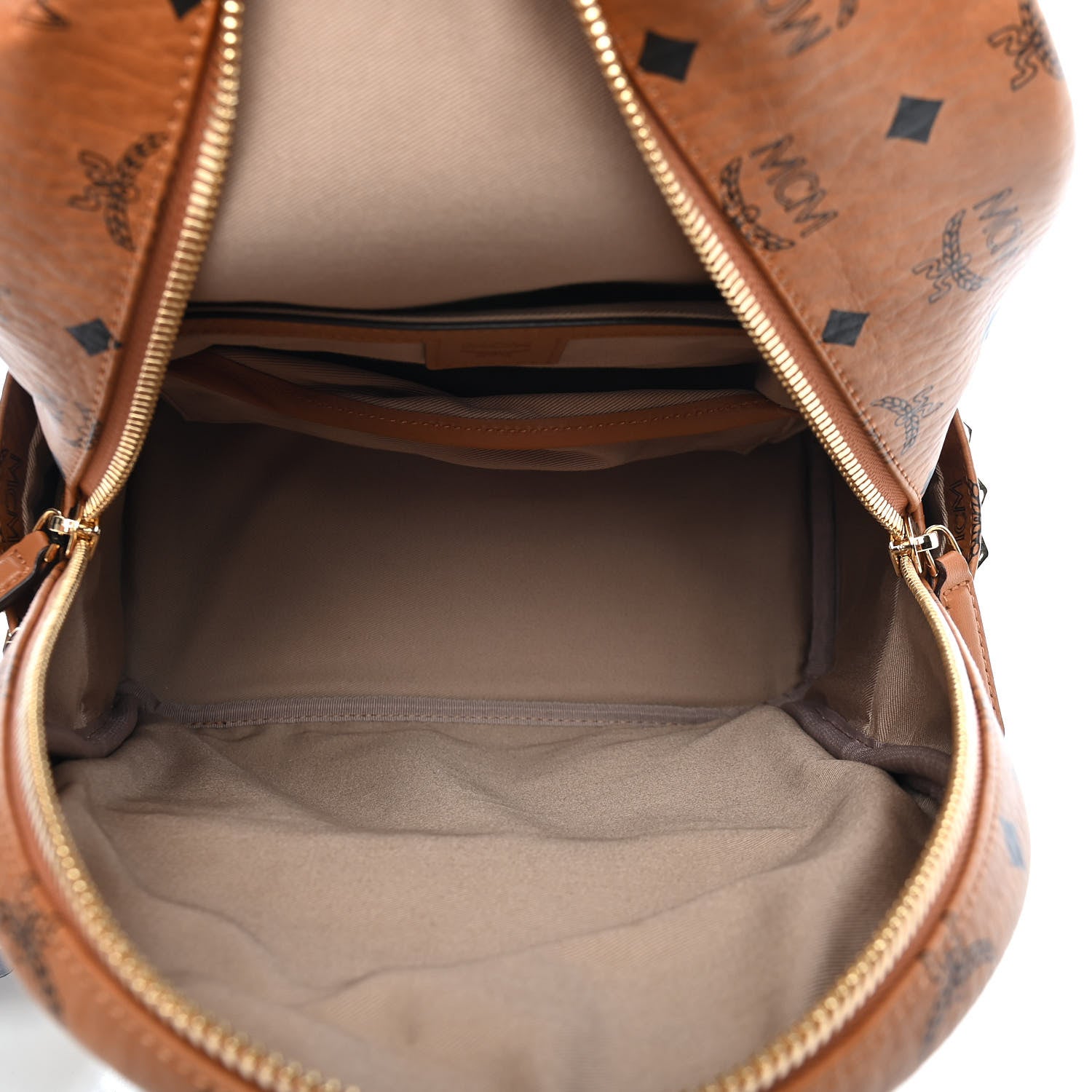 MCM Visetos Small Side Stud Stark Backpack Cognac 5 of 8