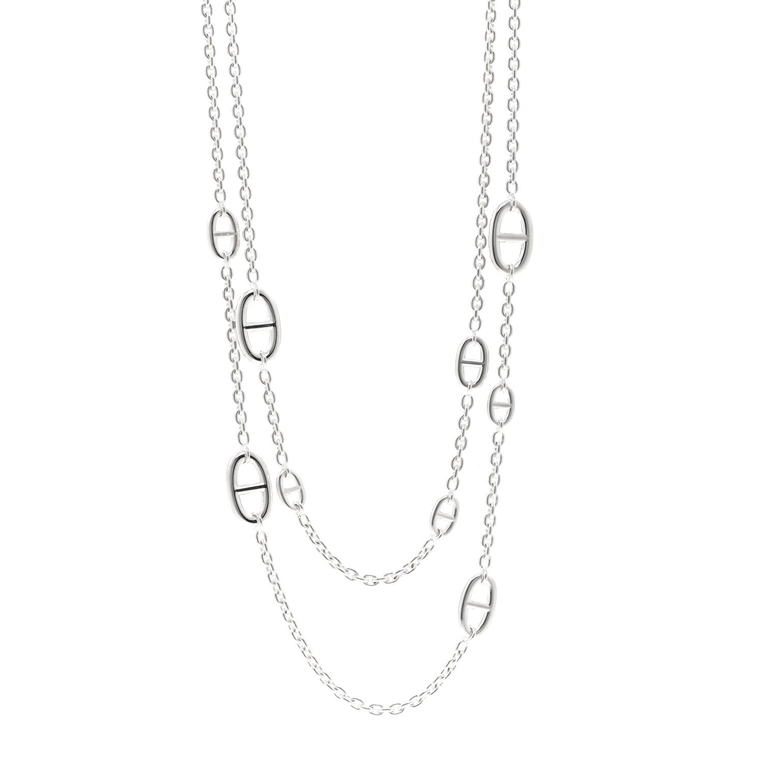 Hermes Sterling Silver Farandole Necklace 120 1 of 6