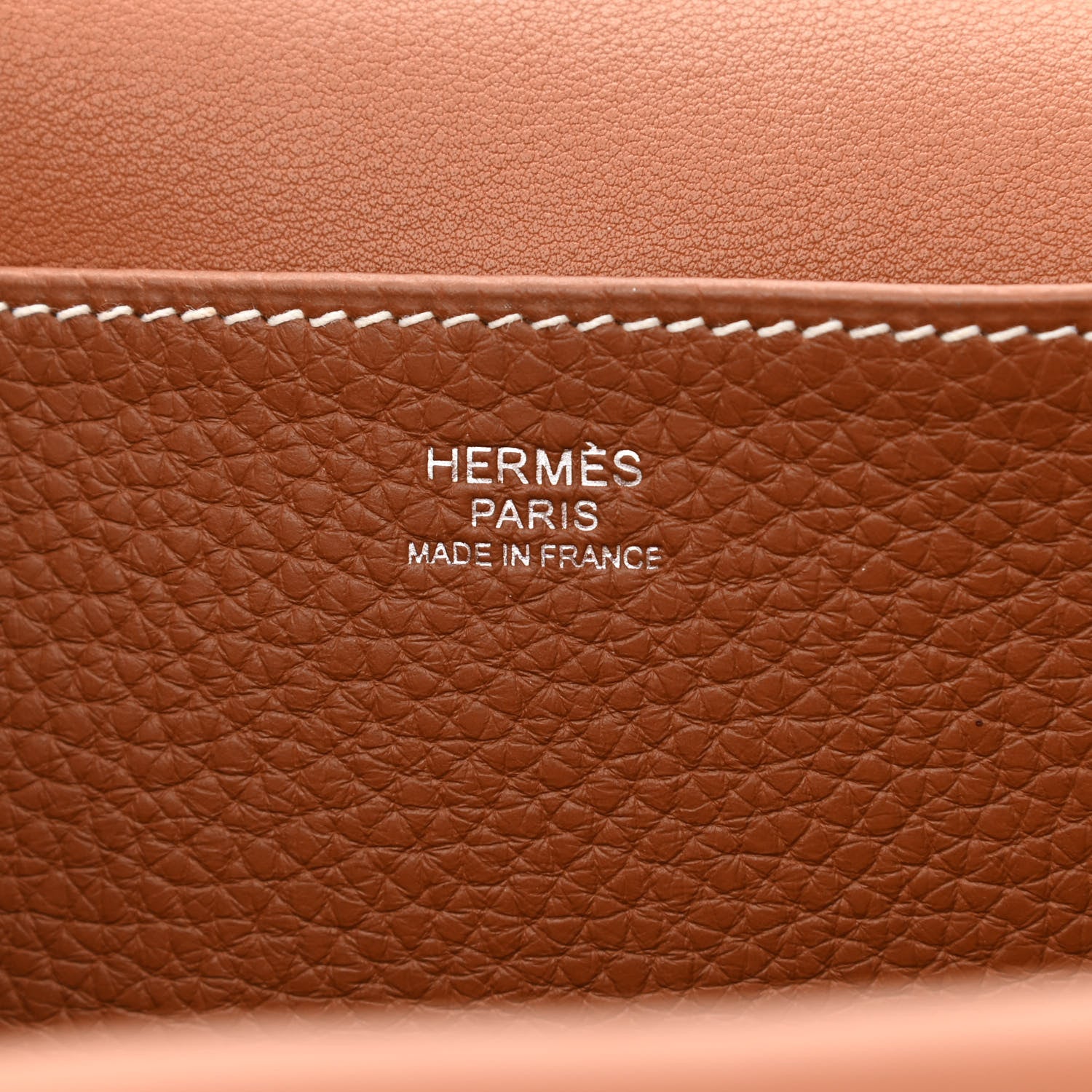 Hermes Taurillon Clemence Halzan 31 Gold 6 of 12