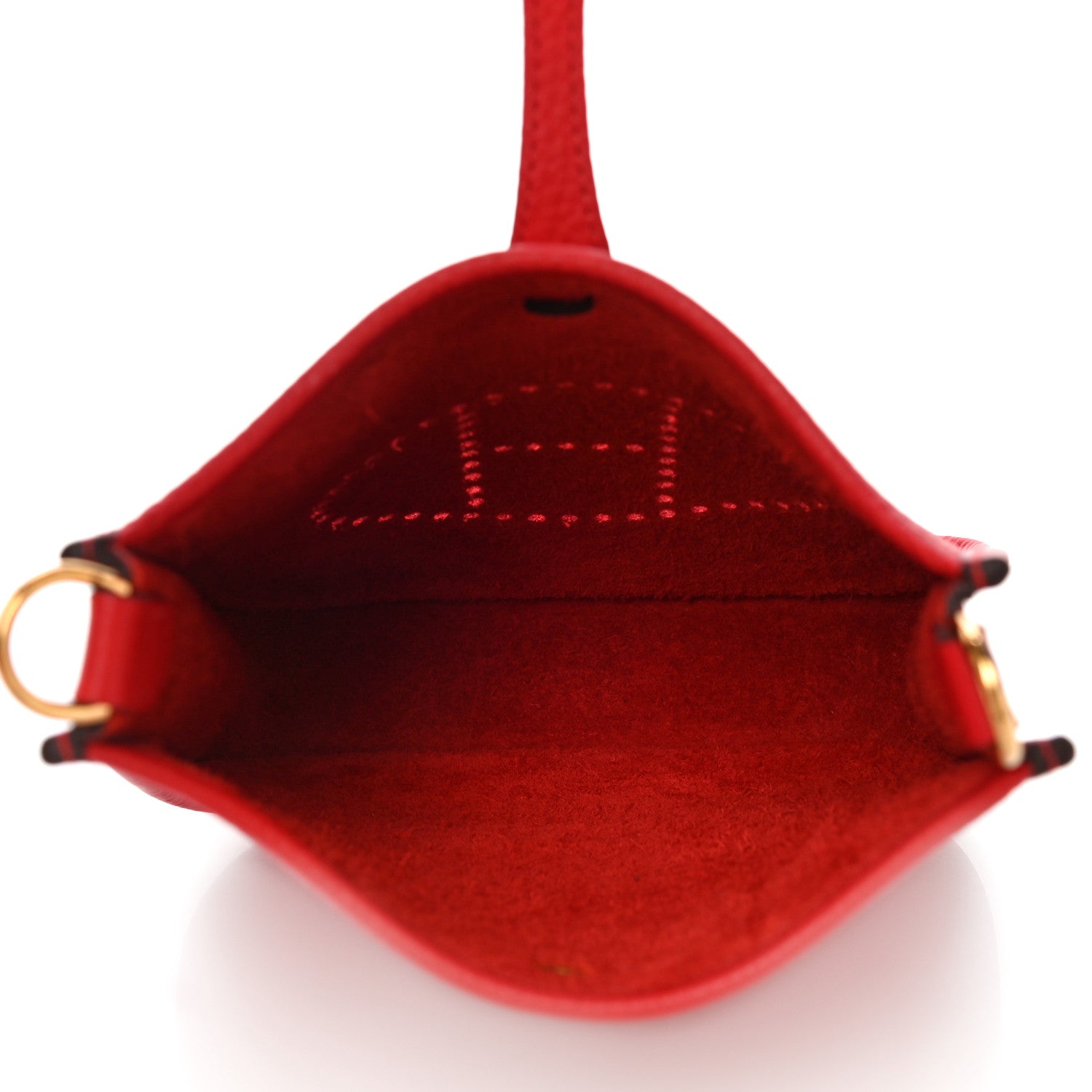 Hermes Taurillon Clemence Evelyne TPM Rouge De Coeur 5 of 10